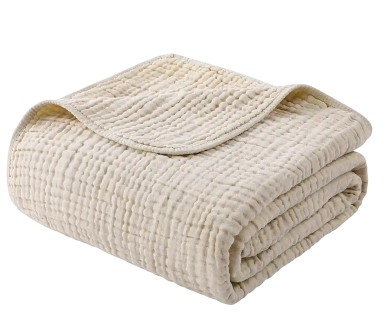 Close-up of 9-layer muslin texture